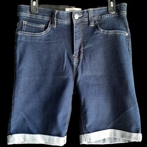 Denim Stretch Bermuda Shorts